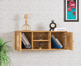 Boston Solid Wood Two Door Wall Shelve Furniselan - Natural-Finish