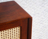 Boston Solid Wood Two Door Wall Shelve Furniselan Brown-Finish