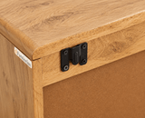 Boston Solid Wood Two Door Wall Shelve Furniselan - Natural-Finish