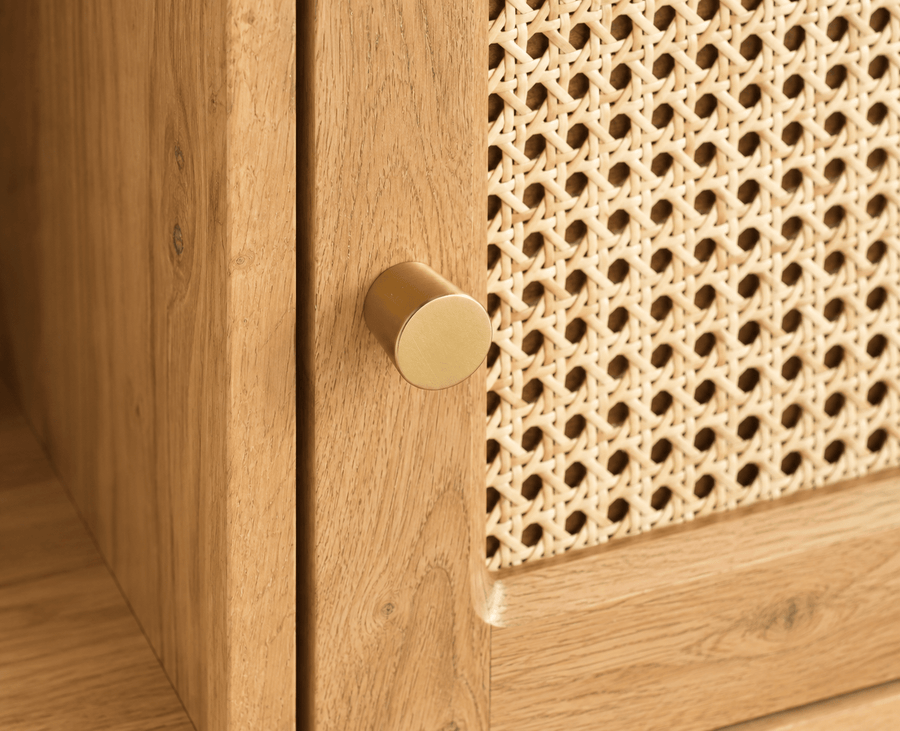 Boston Solid Wood Two Door Wall Shelve Furniselan - Natural-Finish