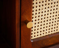 Boston Solid Wood Two Door Wall Shelve Furniselan Brown-Finish