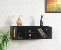 Boston Solid Wood Two Door Wall Shelve Furniselan Grey-Finish