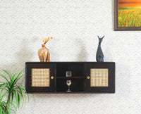 Boston Solid Wood Two Door Wall Shelve Furniselan Grey-Finish