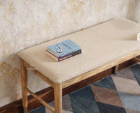 Boston Solid Wood two Seater Bench - Dining Chair - Furniselan - Natural-Finish