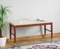 Boston Solid Wood two Seater Bench Furniselan Brown-Finish