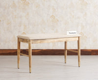Boston Solid Wood two Seater Bench - Dining Chair - Furniselan - Natural-Finish