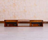 Boston Solid Wood Wall Mounted TV Unit Cabinet - Tv Cabinet - Furniselan - Brown-Finish