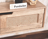 Boston Solid Wood Wall Mounted TV Unit Cabinet - Tv Cabinet - Furniselan - Natural-Finish