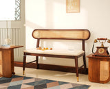 Boston Wooden Backrest Bench Three Seater Grey Finish