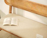 Boston Wooden Backrest Bench Three Seater Natural Finish