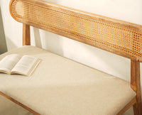 Boston Wooden Backrest Bench Three Seater Natural Finish