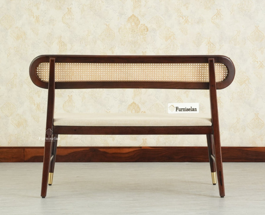 Boston Wooden Backrest Bench Three Seater Grey Finish