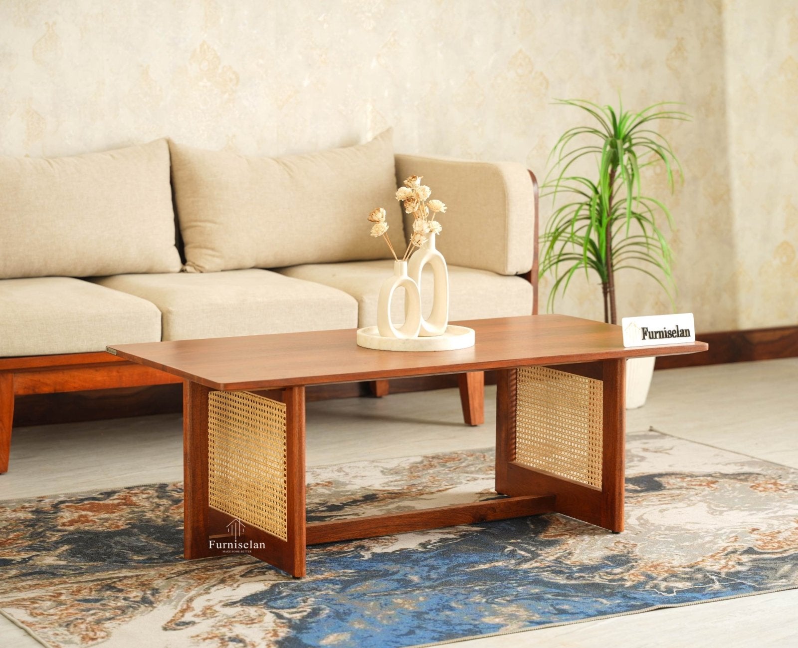 Boston Wooden Luma Coffee Table Brown Finish