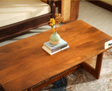Boston Solid Wood Rattan Cane Bar Cabinet with Glass Holder Storage - Bar Cabinet - Furniselan Teak-Finish