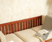 Boston Wooden Luma Three Seater Sofa Brown Finish