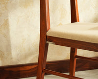 Boston Wooden Rattan Cane Dining Table Six  Seater with Backrest Bench Brown Finish