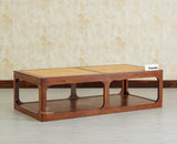 Boston Wooden Riviera Cane Coffee Table Brown Finish