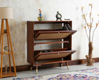 Boston Wooden Shoe Rack Cabinet Flip-down Doors Furniselan
Brown Finish