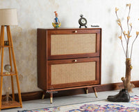 Boston Wooden Shoe Rack Cabinet Flip-down Doors Furniselan
Brown Finish