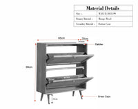 Boston Wooden Shoe Rack Cabinet Flip-down Doors Furniselan Grey Finish