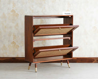 Boston Wooden Shoe Rack Cabinet Flip-down Doors Furniselan
Brown Finish