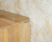 Boston Wooden Wall Hung Shoe Rack Cabinet Flip-Down Doors Natural Finish