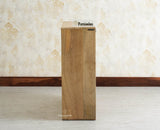 Boston Wooden Wall Hung Shoe Rack Cabinet Flip-Down Doors Natural Finish