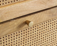 Boston Wooden Wall Hung Shoe Rack Cabinet Flip-Down Doors Natural Finish