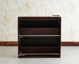 Boston Wooden Wall Hung Shoe Rack Cabinet Flip-Down Doors Grey Finish