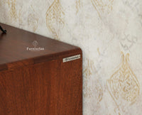 Boston Wooden Wall Hung Shoe Rack Cabinet Flip-Down Doors Brown Finish