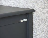 Brazil Wooden Two Glass Door Bar Cabinet Furniselan Slate-Grey