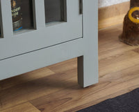 Brazil Wooden Two Glass Door Bar Cabinet Furniselan Cool-Grey