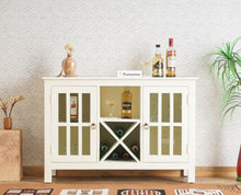 Brazil Wooden Two Glass Door Bar Cabinet