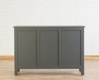 Brazil Wooden Two Glass Door Bar Cabinet Furniselan Slate-Grey
