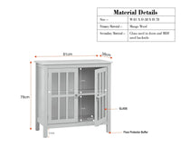 Brazil Wooden Two Glass Door Cabinet - Sideboard - Furniselan
