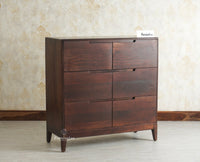 Bressels Solid Wood Chest of Drawer Storage Furniselan Grey Finish