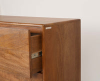 Bressels Solid Wood Chest of Drawer Storage Furniselan-Natural Oak Finish