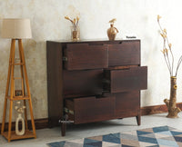 Bressels Solid Wood Chest of Drawer Storage Furniselan Grey Finish