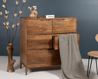 Bressels Solid Wood Chest of Drawer Storage Furniselan - Natural-Oak-Finish