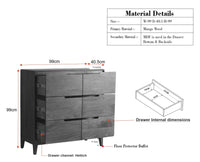 Bressels Solid Wood Chest of Drawer Storage Furniselan Brown Finish