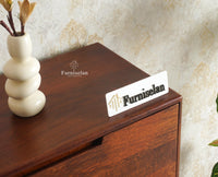 Bressels Solid Wood Chest of Drawer Storage Furniselan Brown Finish