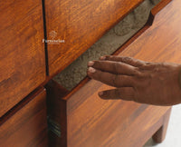 Bressels Solid Wood Chest of Drawer Storage Furniselan Brown Finish