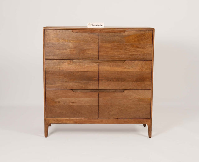 Bressels Solid Wood Chest of Drawer Storage Furniselan - Natural-Oak-Finish
