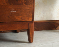 Bressels Solid Wood Chest of Drawer Storage Furniselan Brown Finish