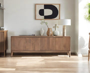Bressels Solid Wood Four Door Cabinet Storage
