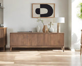 Bressels Solid Wood Four Door Cabinet Storage