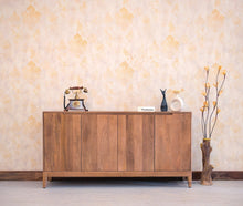 Bressels Solid Wood Four Door Storage Sideboard Cabinet