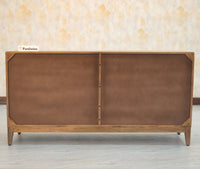 Bressels Solid Wood Four Door Storage Sideboard Cabinet - Chest of Drawer - Furniselan - Natural-Oak-Finish