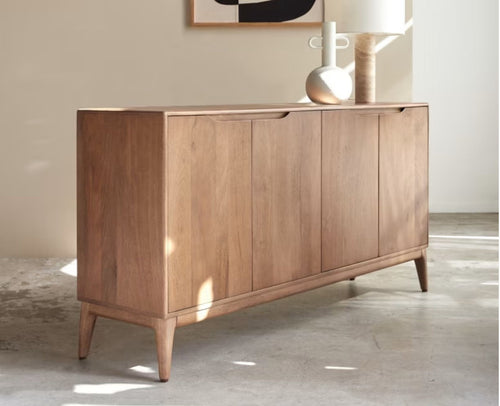 Bressels Solid Wood Four Door Storage Sideboard Cabinet Furniselan