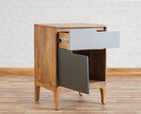 Bressels Solid Wood Side Table Furniselan - Sale-Grey-Door